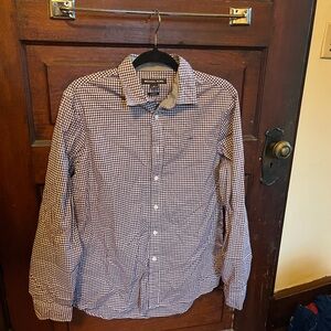 Michael Kors Men's Gingham Shirt - red and white